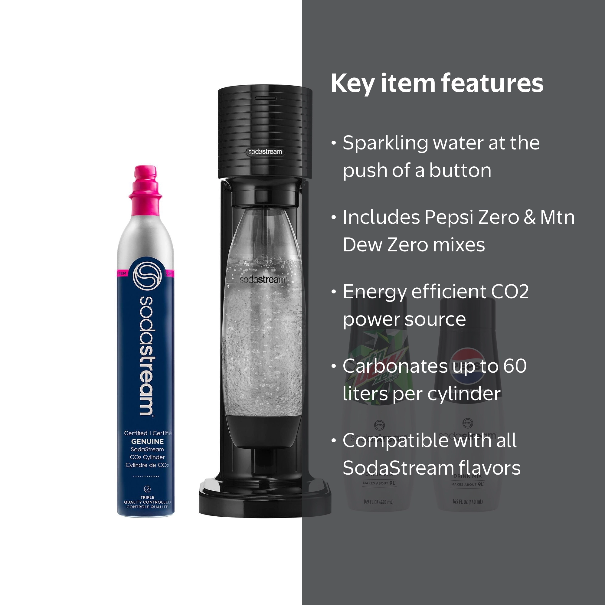 Sodastream® Black Gaia™ Sparkling Water Maker Bundle with Pepsi