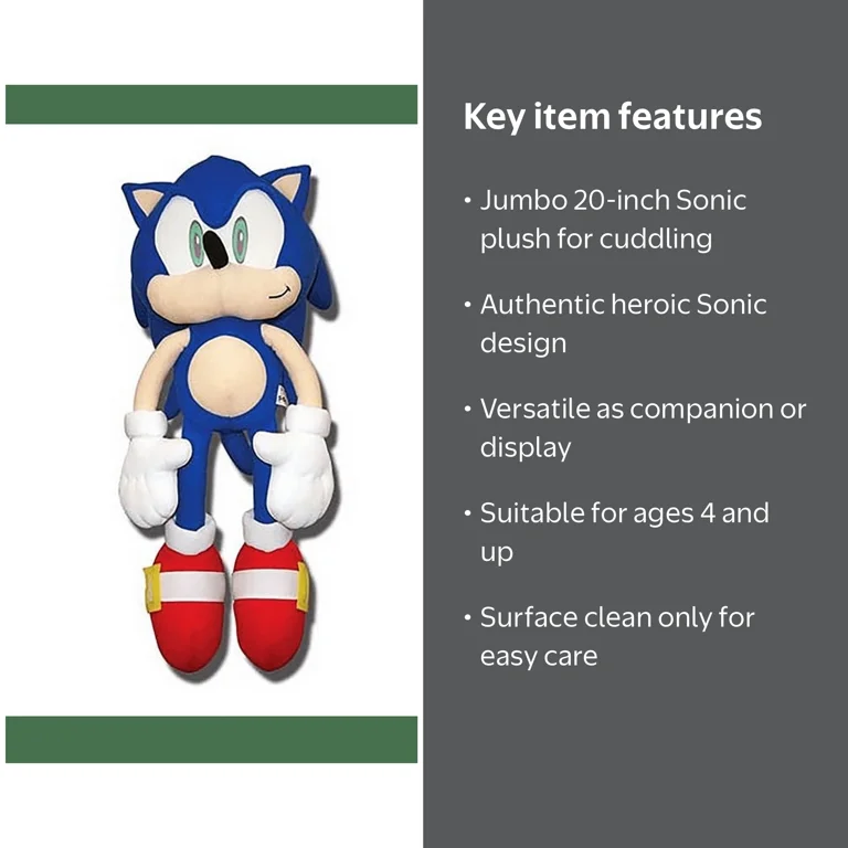Temp Brand, Sonic the Hedgehog Plush, 20