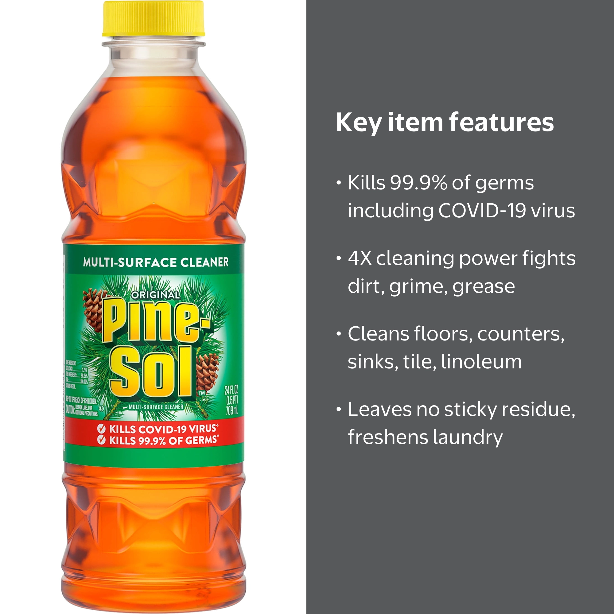 Pine-Sol, Multi-Surface Cleaner, 24 oz Bottle, Original Pine Scent