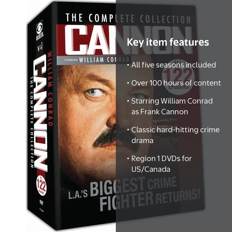 Cannon: Complete 5 Seasons Collection - Classic Action TV Show DVD