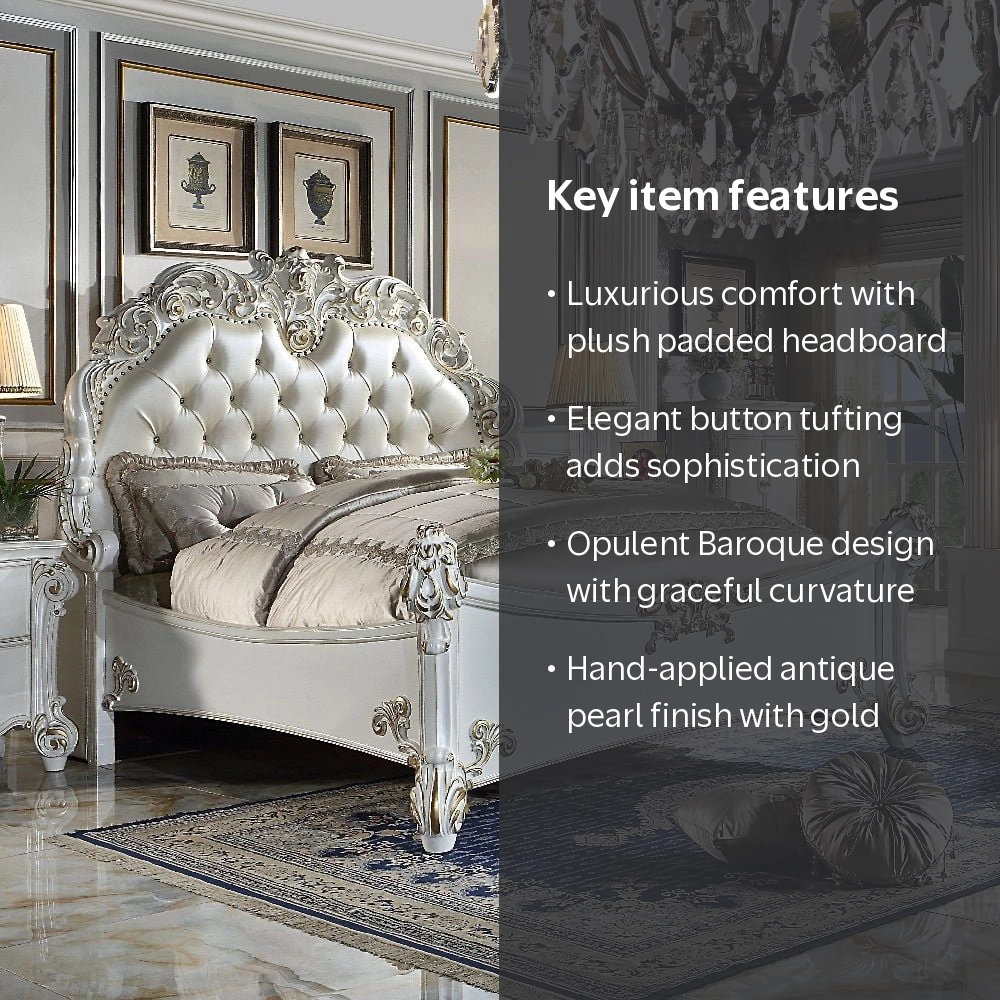 Acme Furniture Vendome Eastern King Size Synthetic Leather