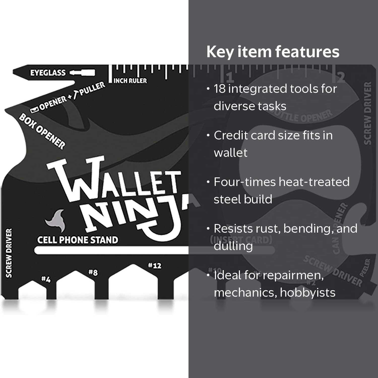 Wallet Ninja 18 In 1 Multi-Purpose Credit Card Tool - Walmart.com