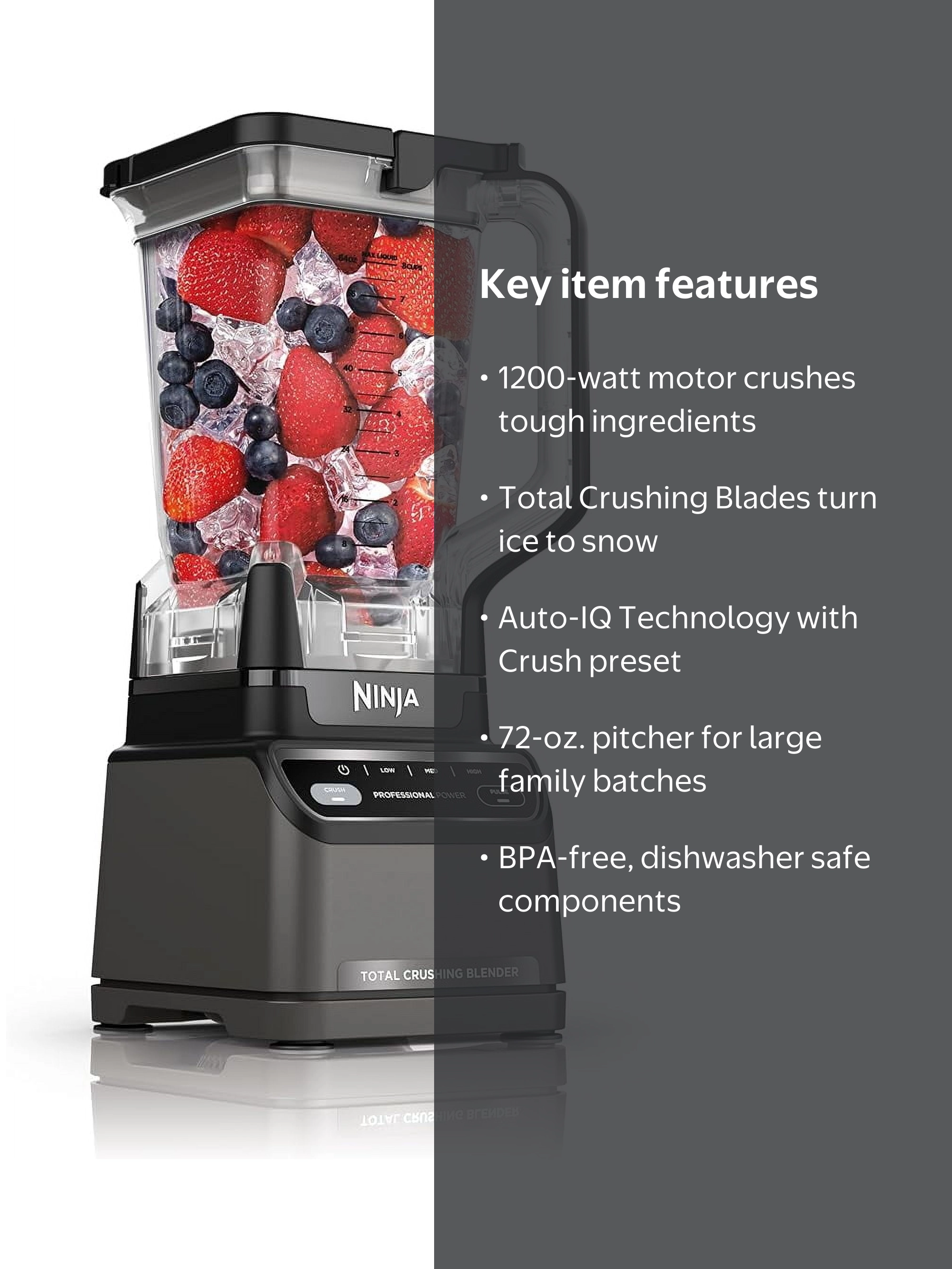 Ninja, Professional Blender, 1200 Watts, Dark Grey - Walmart.com