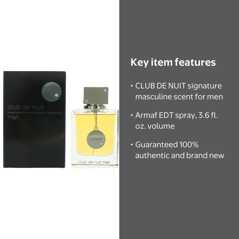 Armaf, Club de Nuit Edt Spray, 3.6 fl oz, Men Perfume - Walmart.com