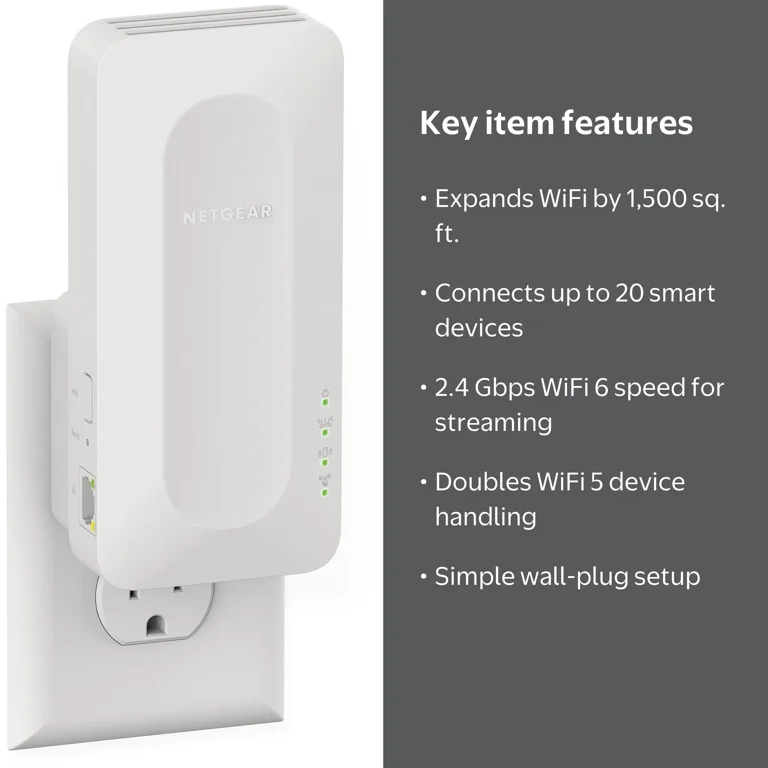 NETGEAR - AX2400 WiFi 6 Mesh Range Extender and Signal Booster