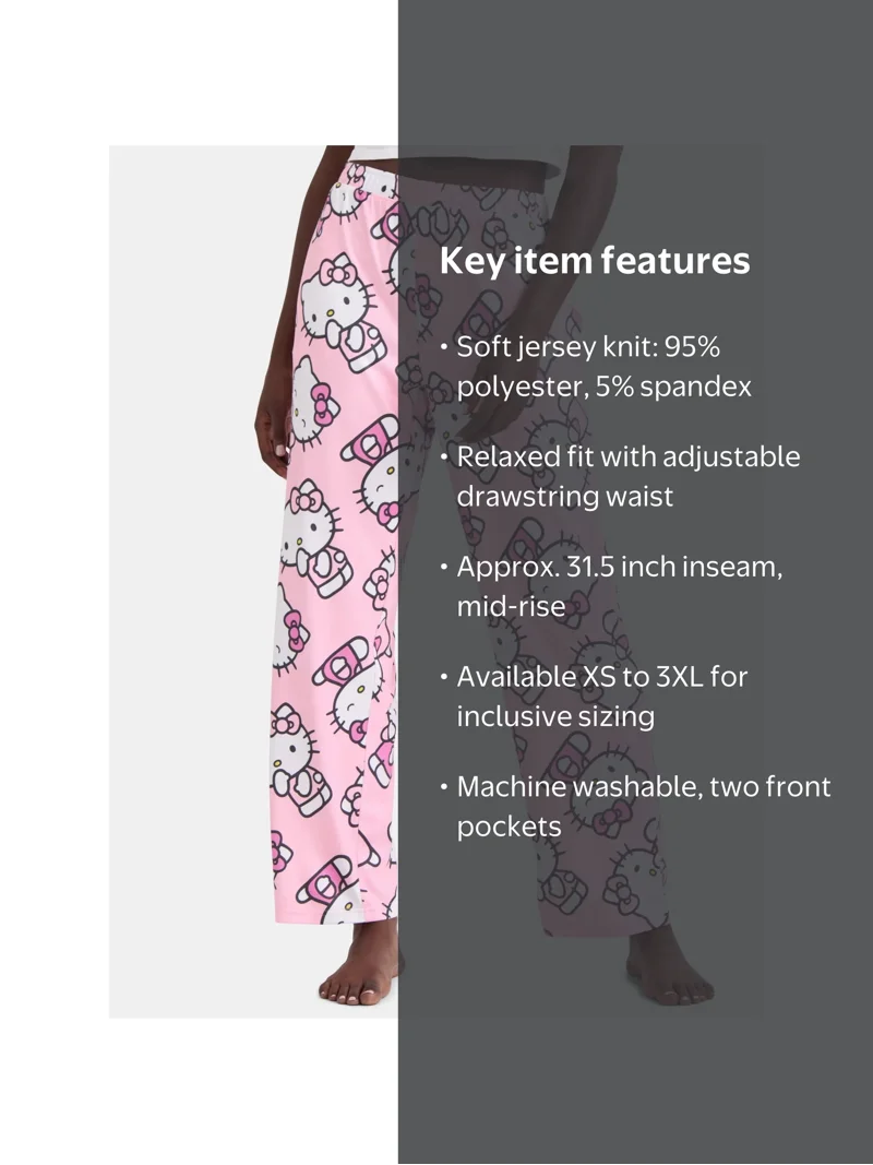 Hello Kitty Women's Print Pajama Pants, Sizes XS-3XL - Walmart.com