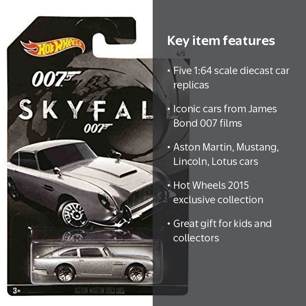 Hot Wheels 2015 exclusive James Bond 007 collection bundle of 5