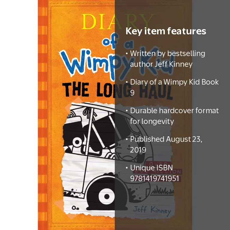 Jeff Kinney, Hardcover Book, The Long Haul #9, Diary of a Wimpy