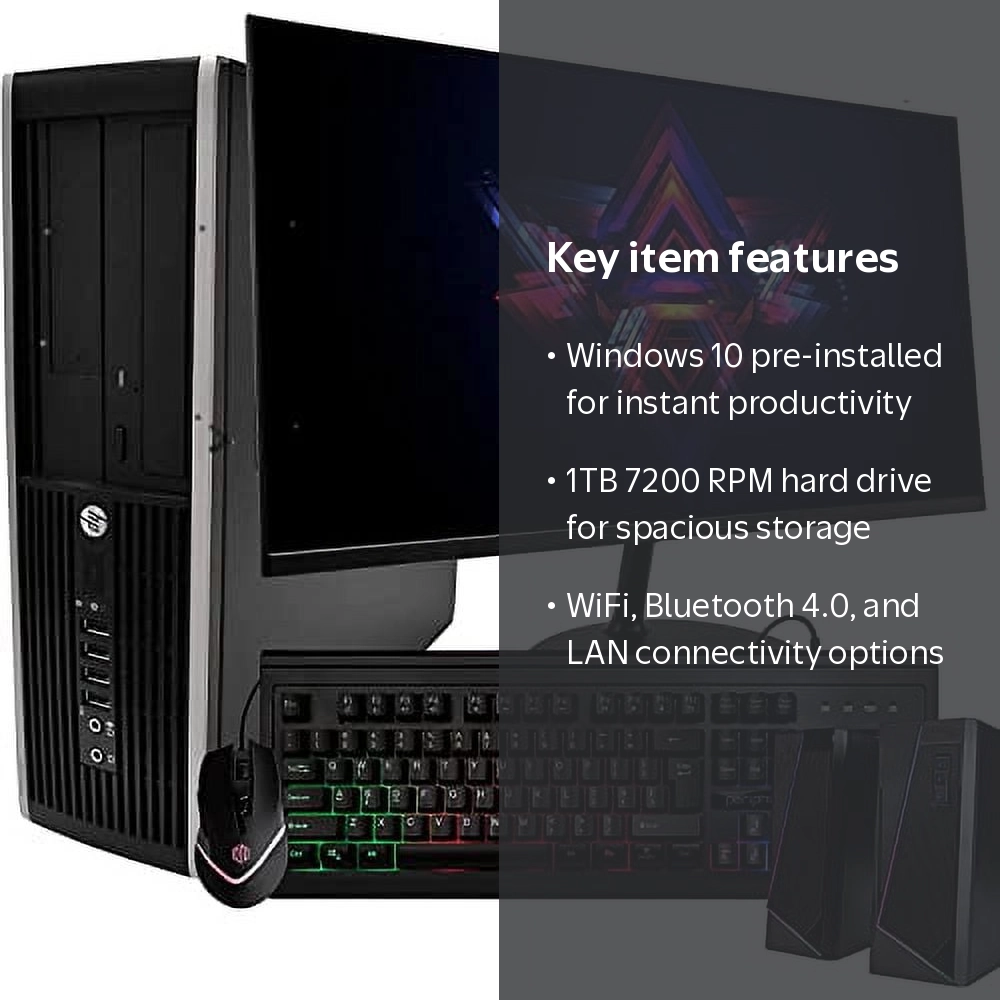 HP, Restored Desktop Computer, Intel Quad-Core i5, 8GB RAM 1TB HDD