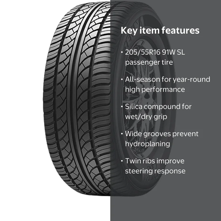 Zenna High Performance 205/55R16 91W A/S Tire for 2012-15 Honda