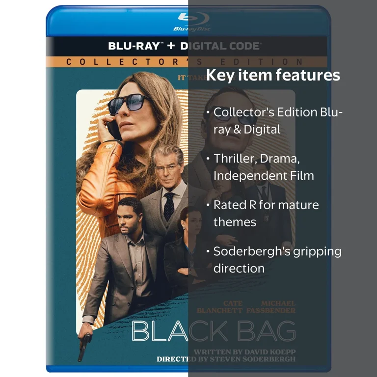 SDS Black Bag Blu-ray Digital Copy Thriller Drama Suspense Rated R