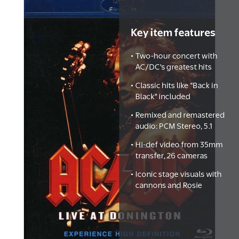 AC / DC: Live at Donington (Blu-ray), Sony, Music & Performance