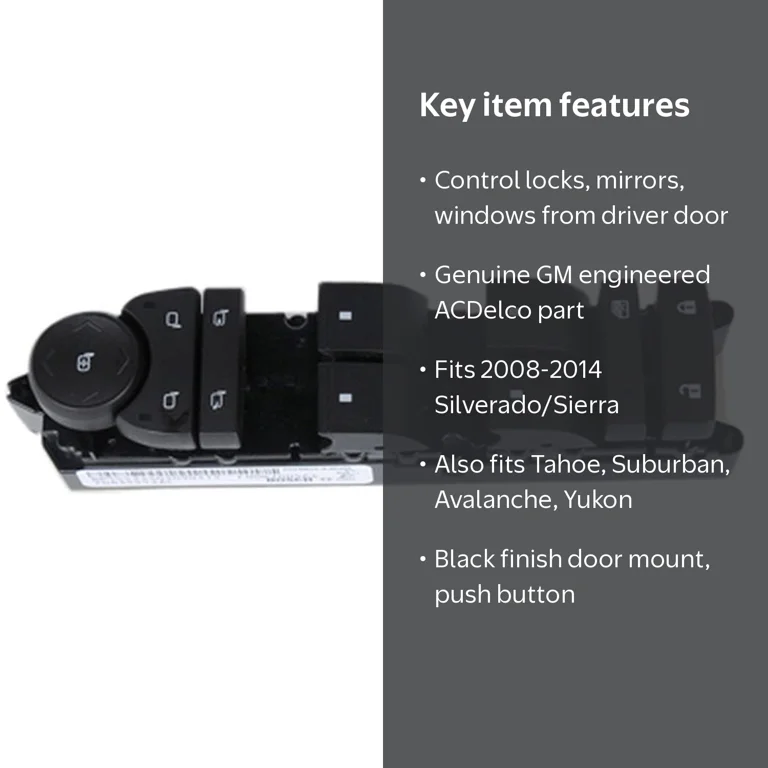 ACDelco GM Genuine Parts 20835553 Driver Side Door Lock, Mirror