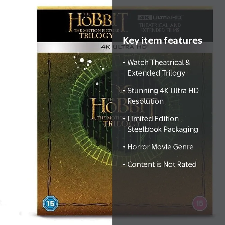 Warner Bros, The Hobbit Motion Picture Trilogy, 4K Ultra HD