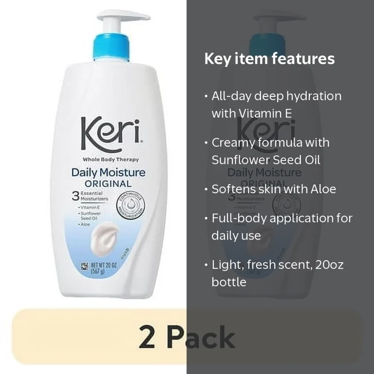 2 pack) Keri Whole Body Therapy Daily Moisture Original Lotion, 20