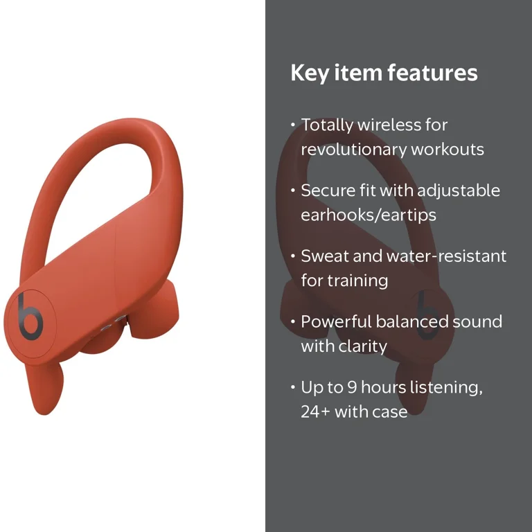 Powerbeats Pro, Totally Wireless Earphones, Lava Red - Walmart.com