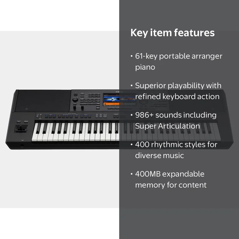Yamaha PSR-SX700 61-Key Arranger Keyboard; Customizable, Rhythmic