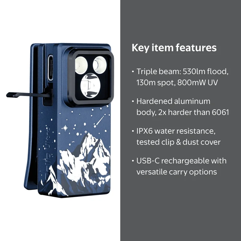 OLIGHT Oclip Ultra EDC Flashlight Clip-on Light, 530 Lumens