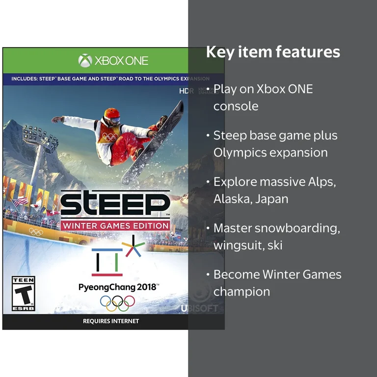 Ubisoft, Video Game, Steep Winter Games Edition, Xbox ONE