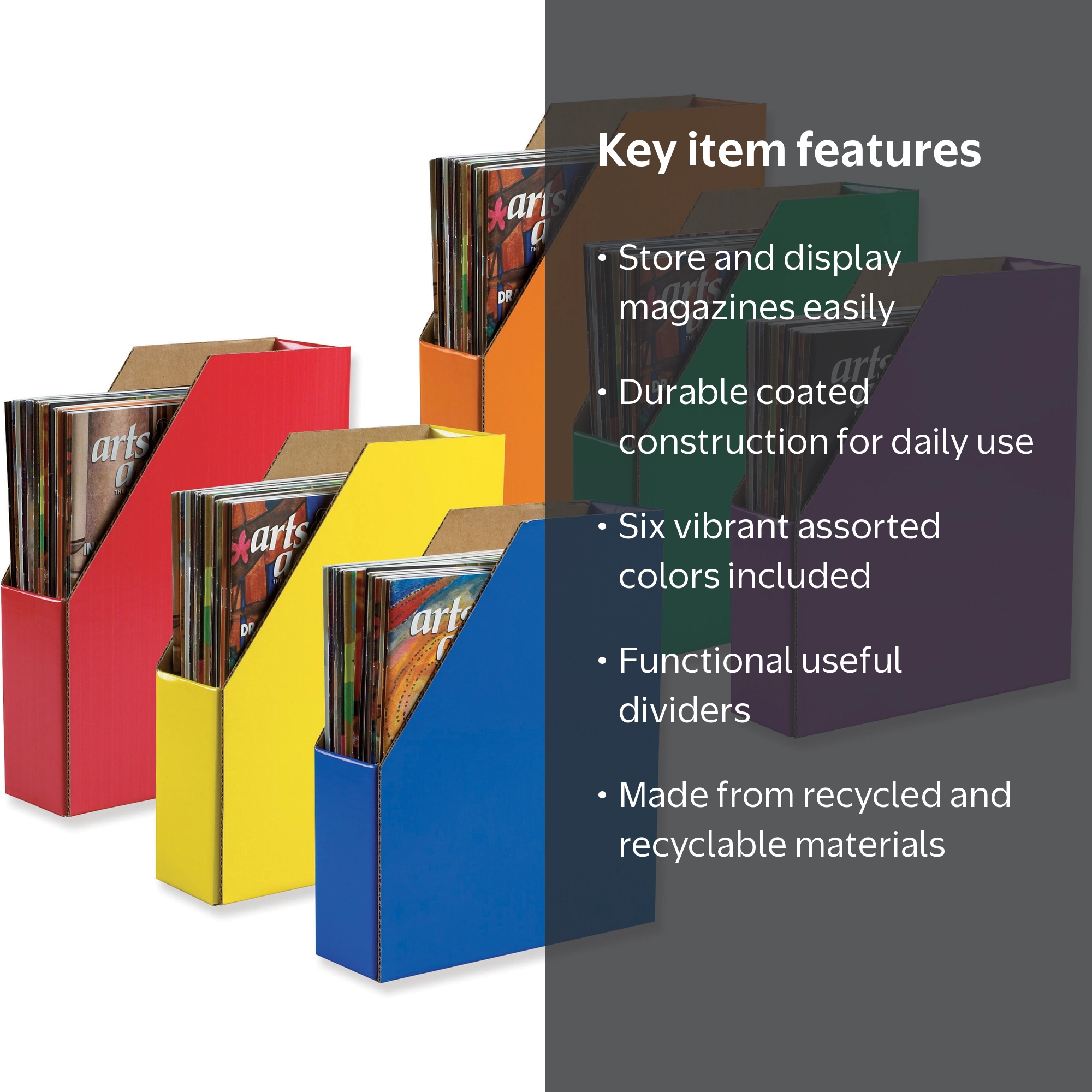 Pacon, Classroom Keepers¬Æ Magazine Holder, Assorted Colors, Set