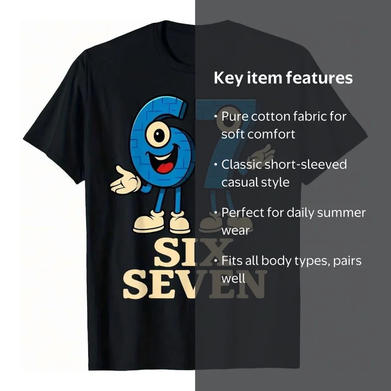67 Six Seven 6-7 - Funny Italian Brainrot Gaming Meme T-Shirt