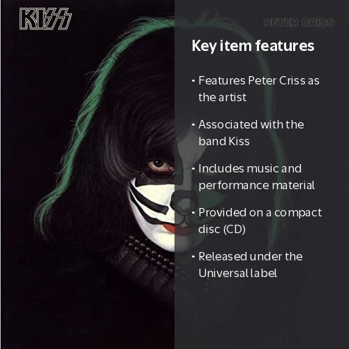 Kiss - Peter Criss - Music & Performance - CD - Walmart.com