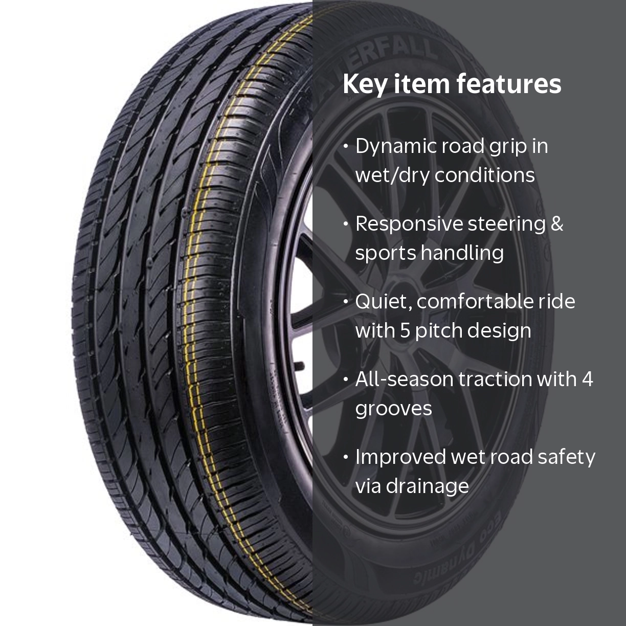 Waterfall All-Season Eco Dynamic 185/60R15 84V Passenger Tire for