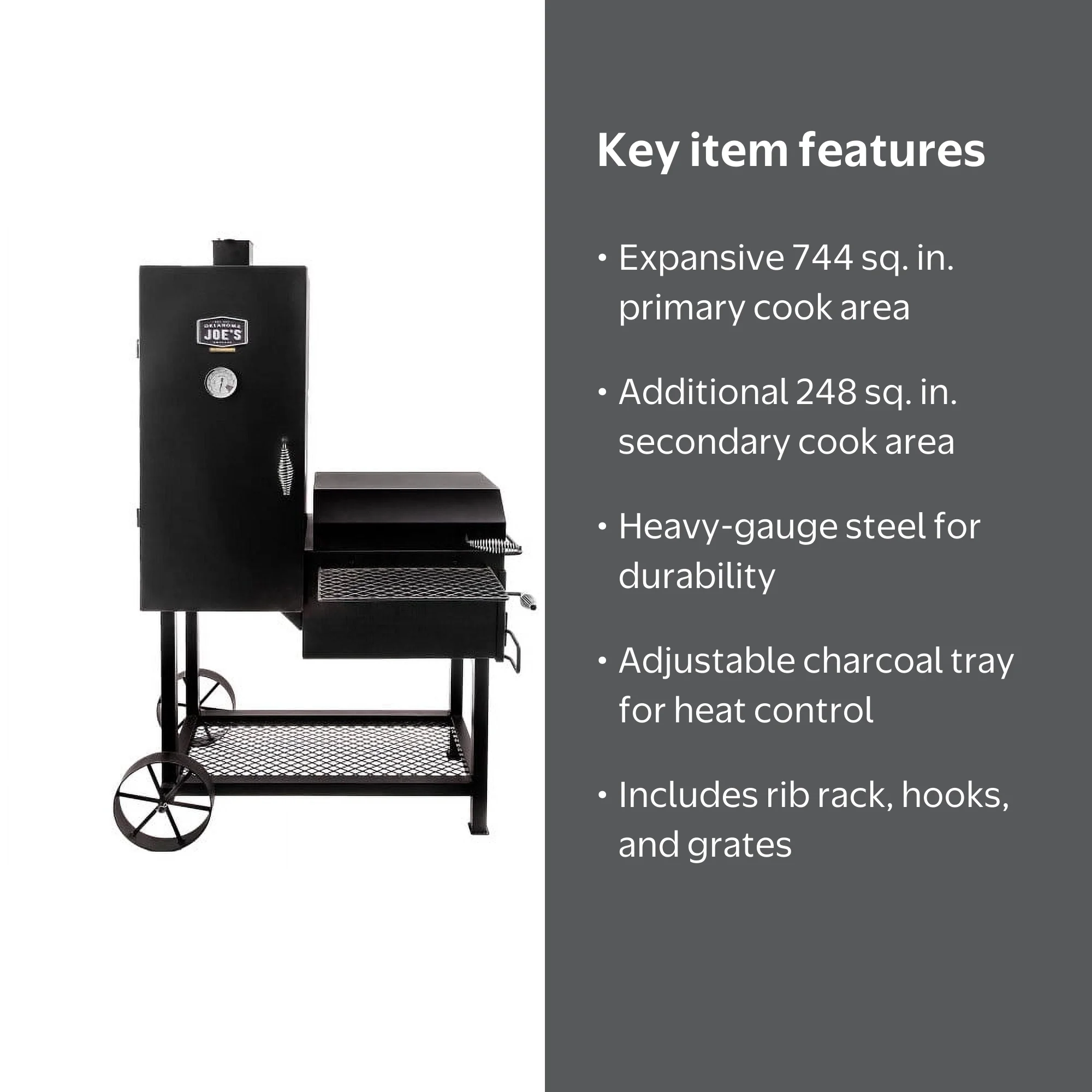 Oklahoma Joe's Bandera Smoker with High-Temp Steel, 992 sq. in