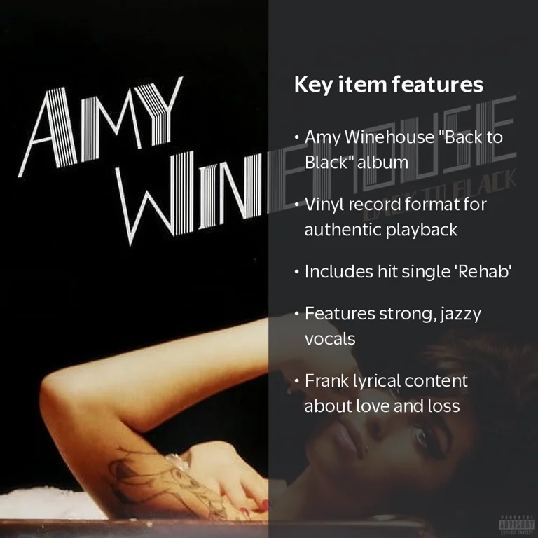 Republic Records Amy Winehouse Back to Black Vinyl Music