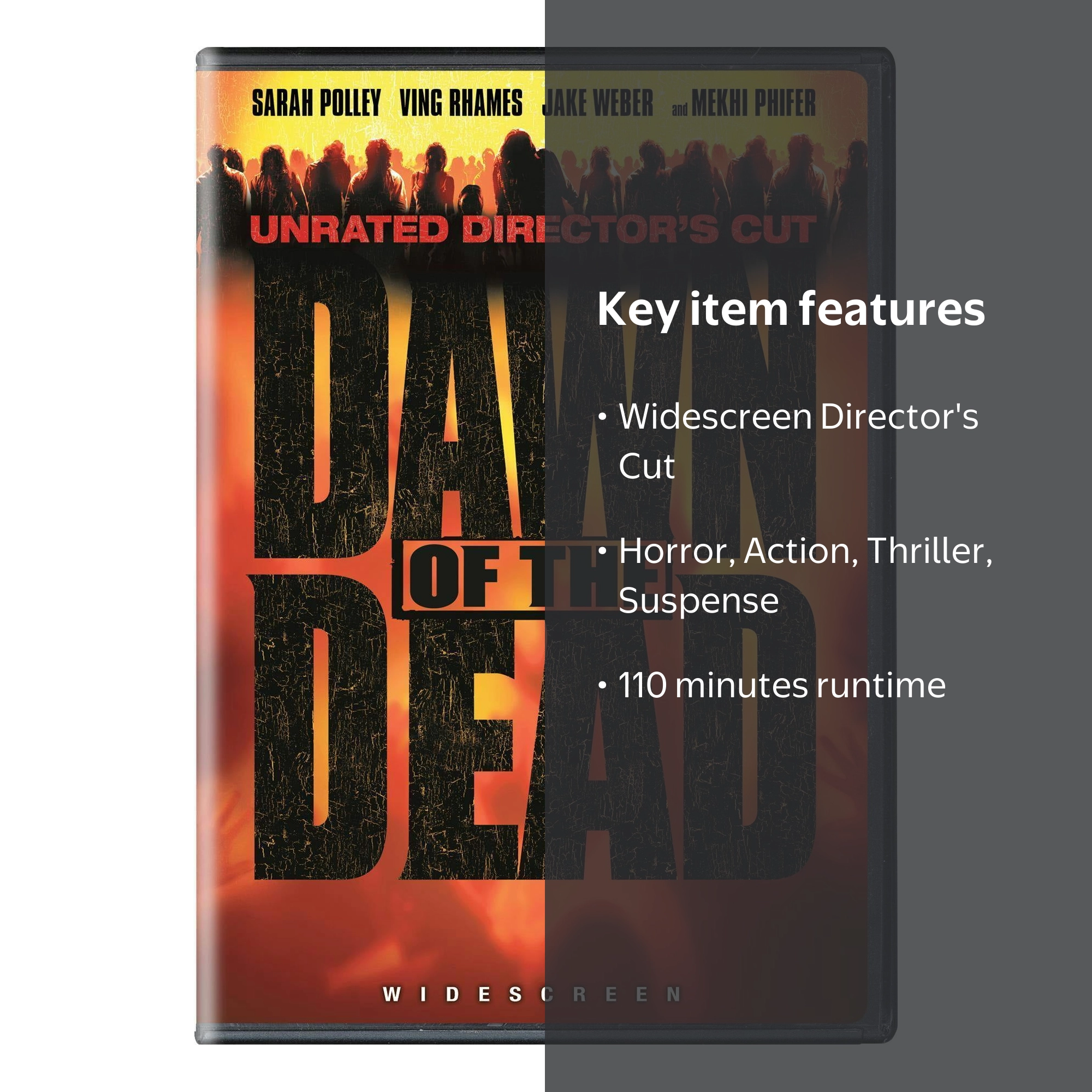 Universal Studios Dawn of the Dead Horror DVD - Terrifying Zombie