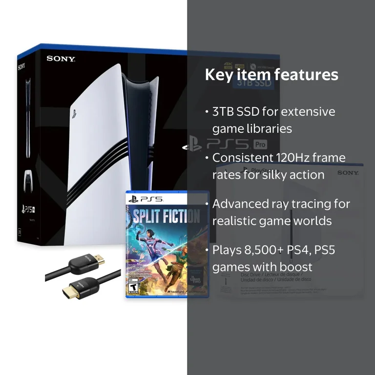 PlayStation 5 Pro 3TB SSD Console with Disc Drive, Wireless