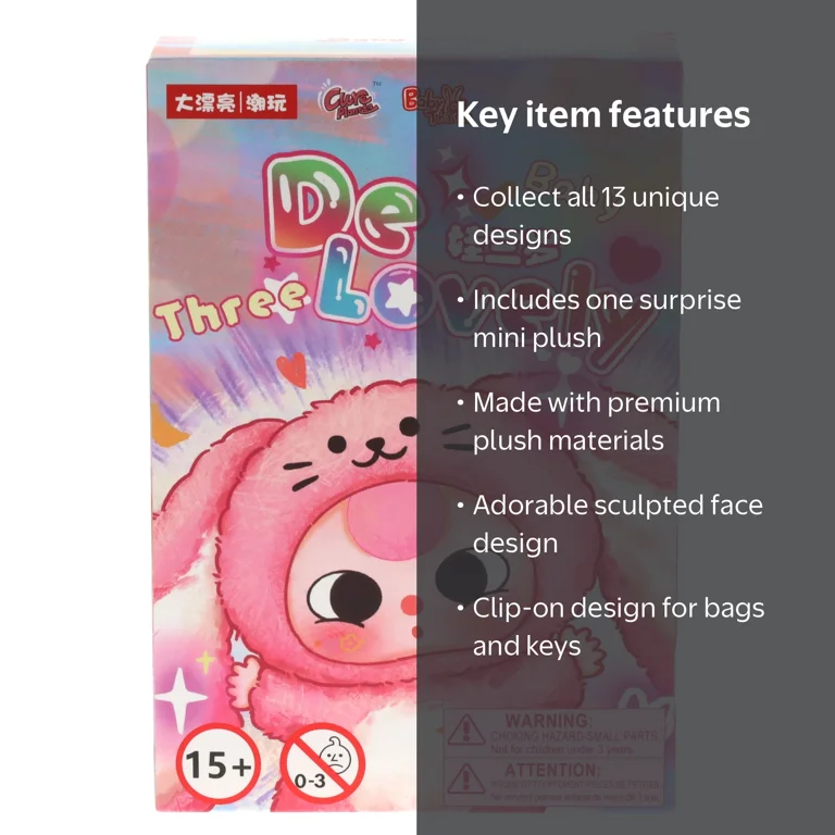 Baby Three Collectible Mystery Plush - Blind Box Surprise Toy - De