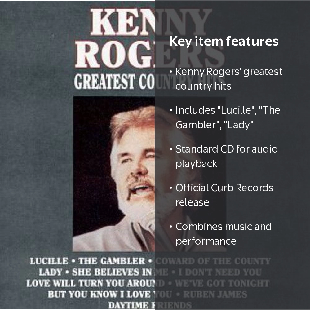 Kenny Rogers - Greatest Country Hits - Music & Performance - CD Kenny Rogers - Greatest Country Hits - Music & Performance - CD
