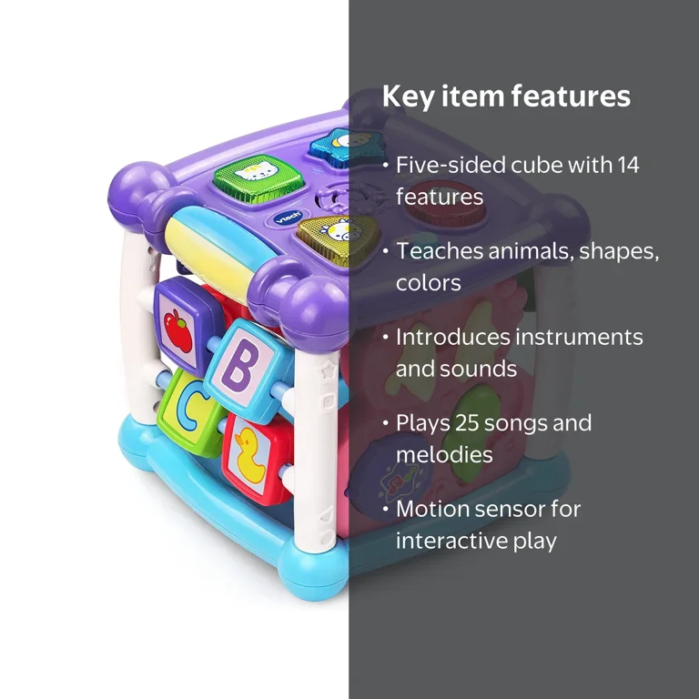 VTech Busy Learners Activity Cube- Purple - Walmart.com