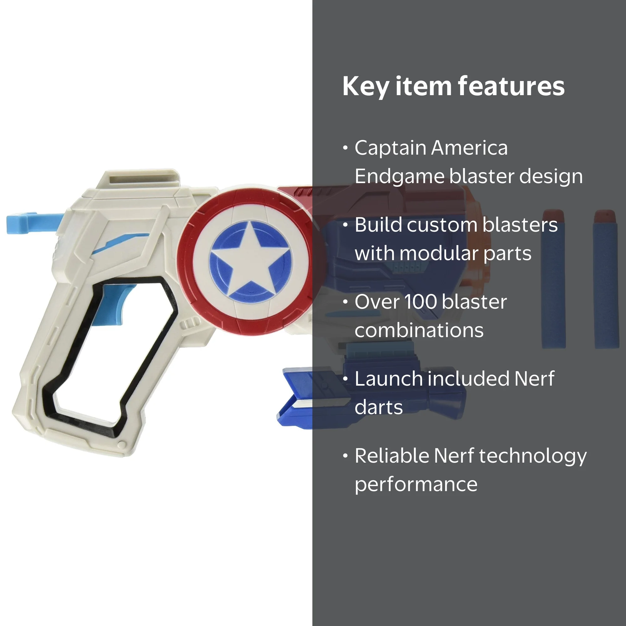 Avengers: Endgame Nerf Captain America Assembler Gear - Walmart.com