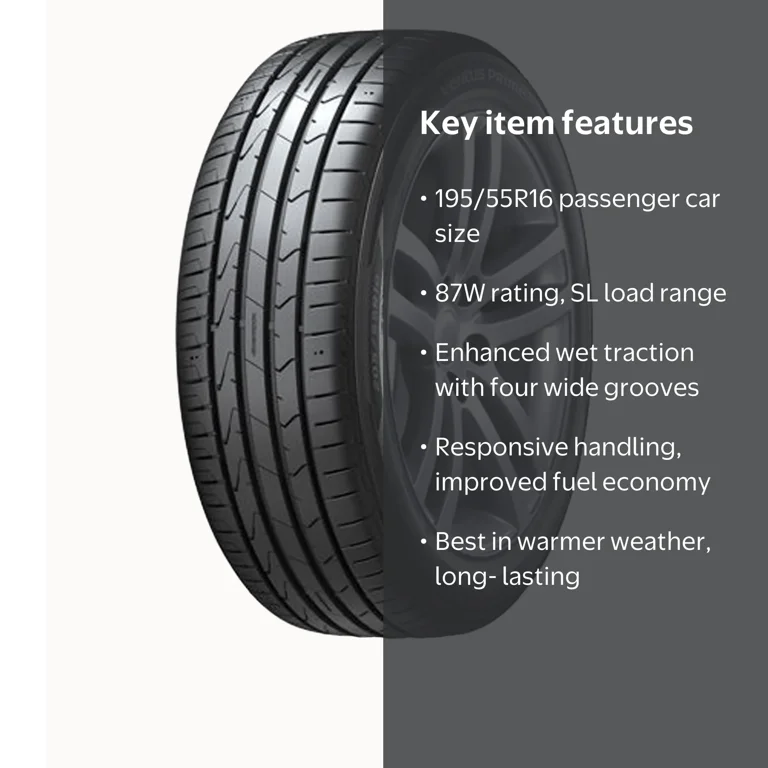 Hankook Ventus Prime3 (K125) 195/55R16 87W Performance summer tire Hankook Ventus Prime3 (K125) 195/55R16 87W Performance summer tire