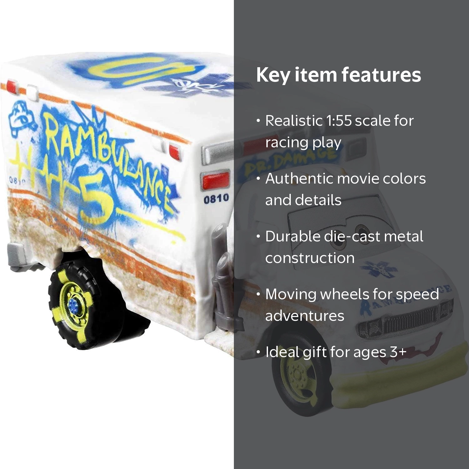 Disney Pixar Cars Deluxe Dr. Damage Vehicle - Walmart.com