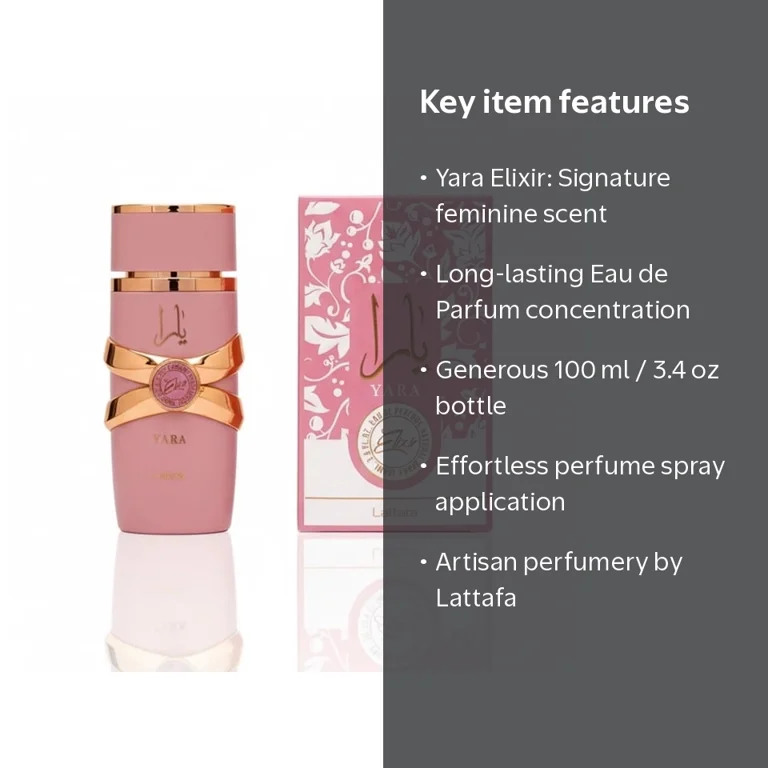 Yara Elixir by Lattafa Eau de Parfum 100 ml / 3.4 oz – Women's