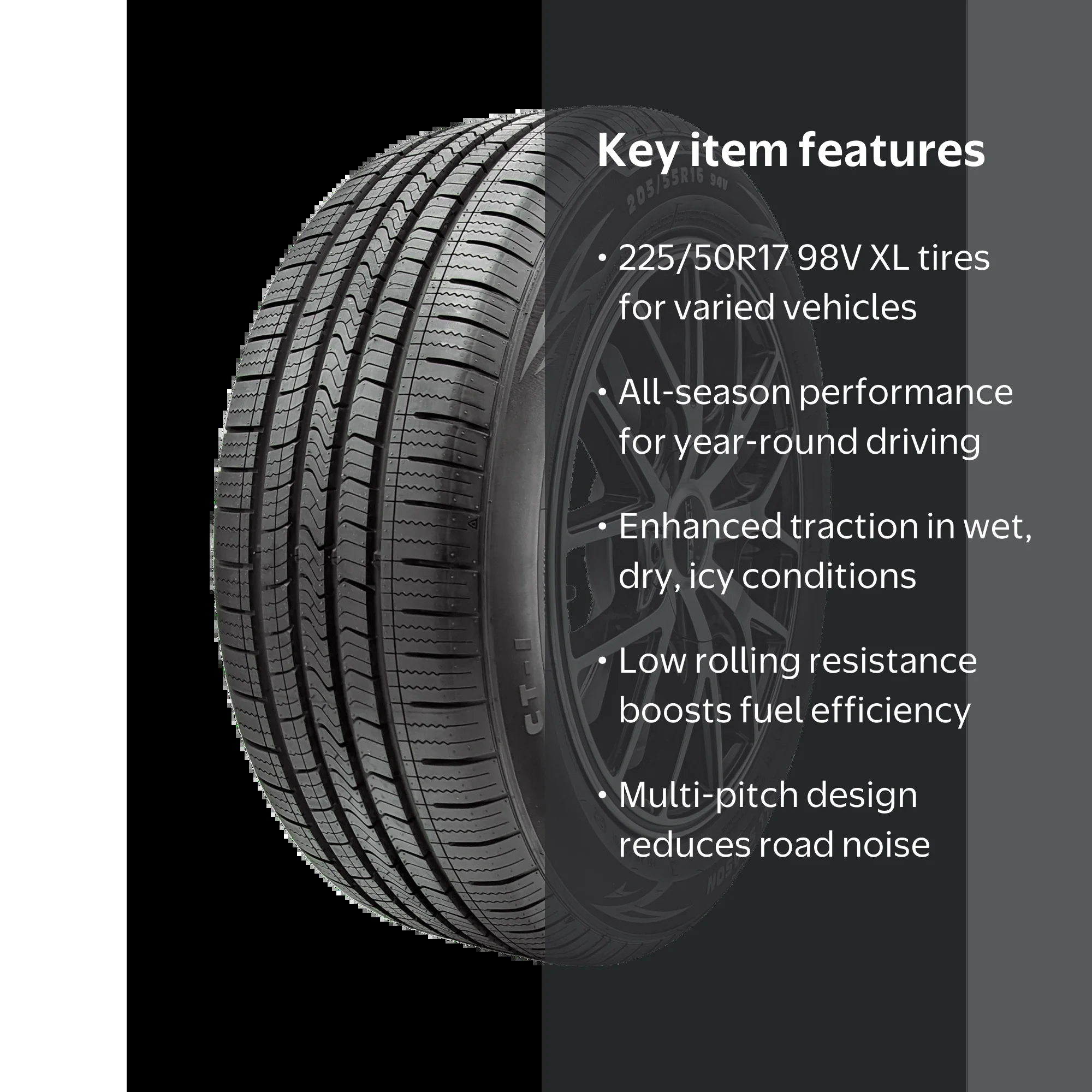 Crossmax 225/50R17 98V XL CT-1 All-Season Tire - Walmart.com
