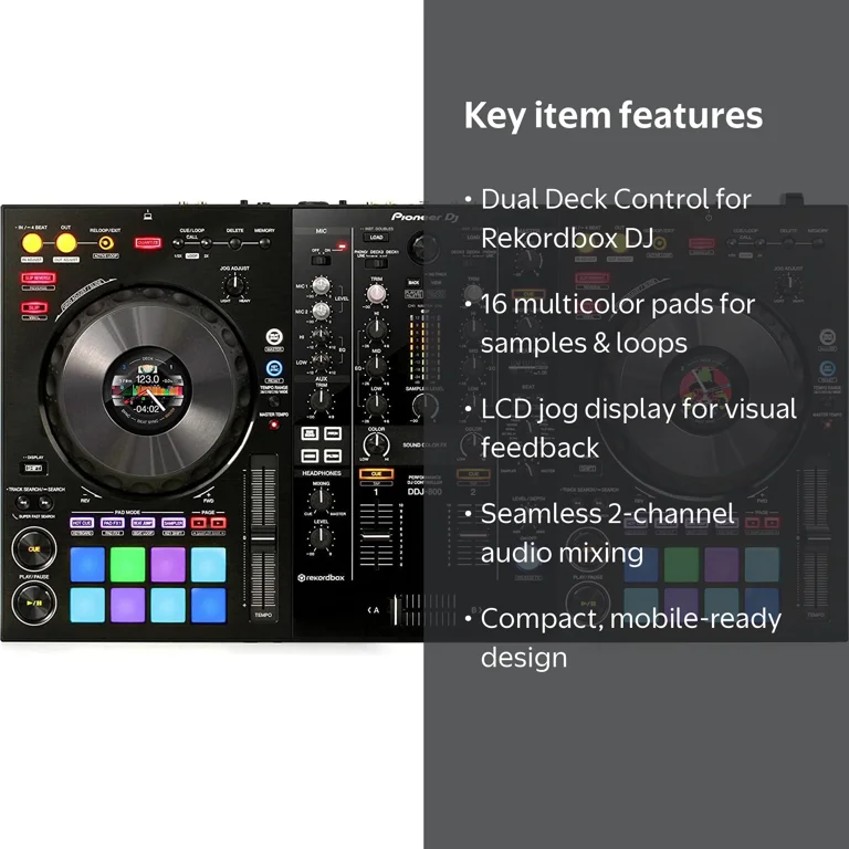 Pioneer DJ DDJ-800 2-Channel Rekordbox Controller with LCD Display
