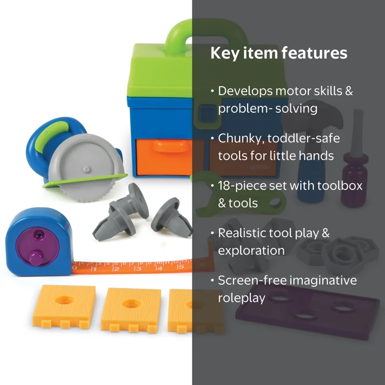 Learning Resources New Sprouts All-In-One Toolbox - Kids Tool Set