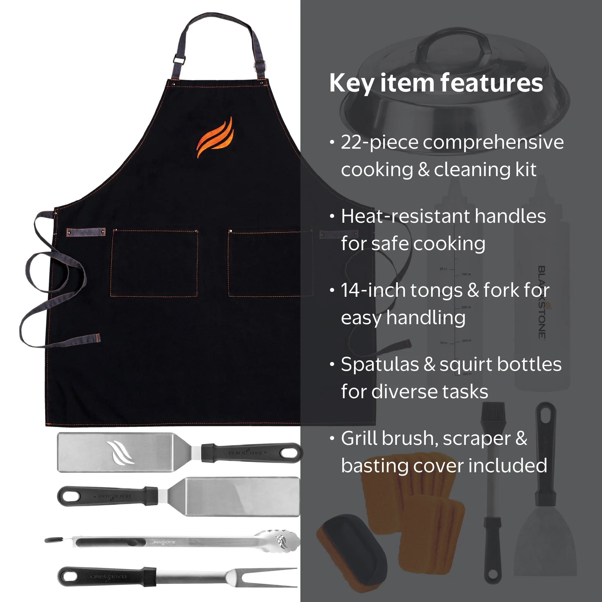 Blackstone 22-Piece Professional Chef's Cooking Kit with