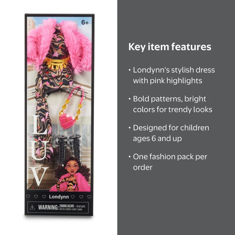 LUV Fashion Doll Accessory Pack Set - Londynn, Ages 6+, Lovely