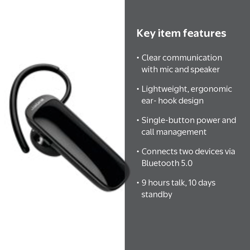 Jabra Talk 25 SE Mono Bluetooth Headset, Wireless Microphone