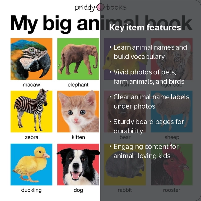 Priddy Books, My Big Animal Book, 2023, Kids' Board Book for