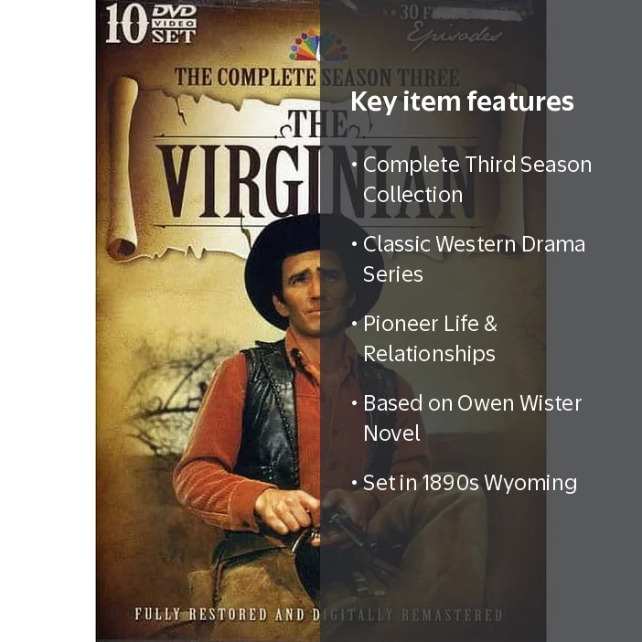 The Virginian: The Complete Third Season (DVD), Timeless Media