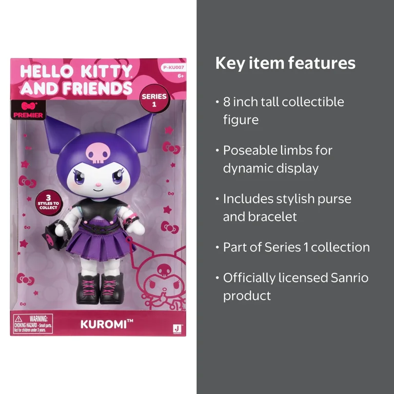 Hello Kitty and Friends - Premier 8 inch Kuromi Articulated Figure
