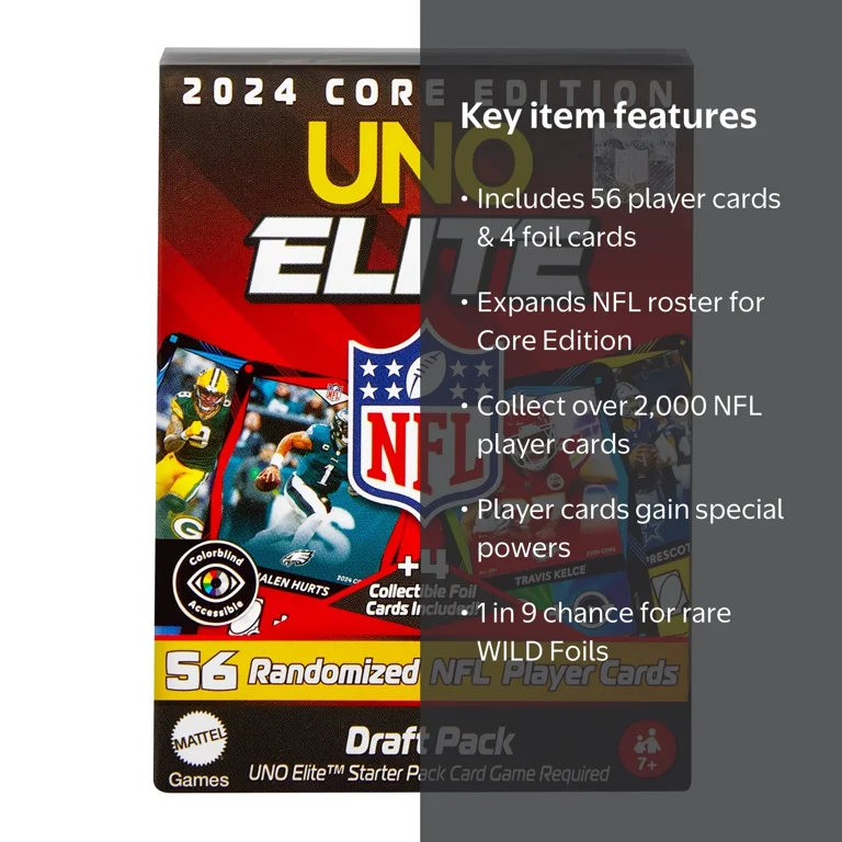 uno elite rare cards Mattel Elite Formula 1 Starter Pack, 1 ct the set is suitable for both small groups and larger game rounds U-NO UNO Elite NFL Draft