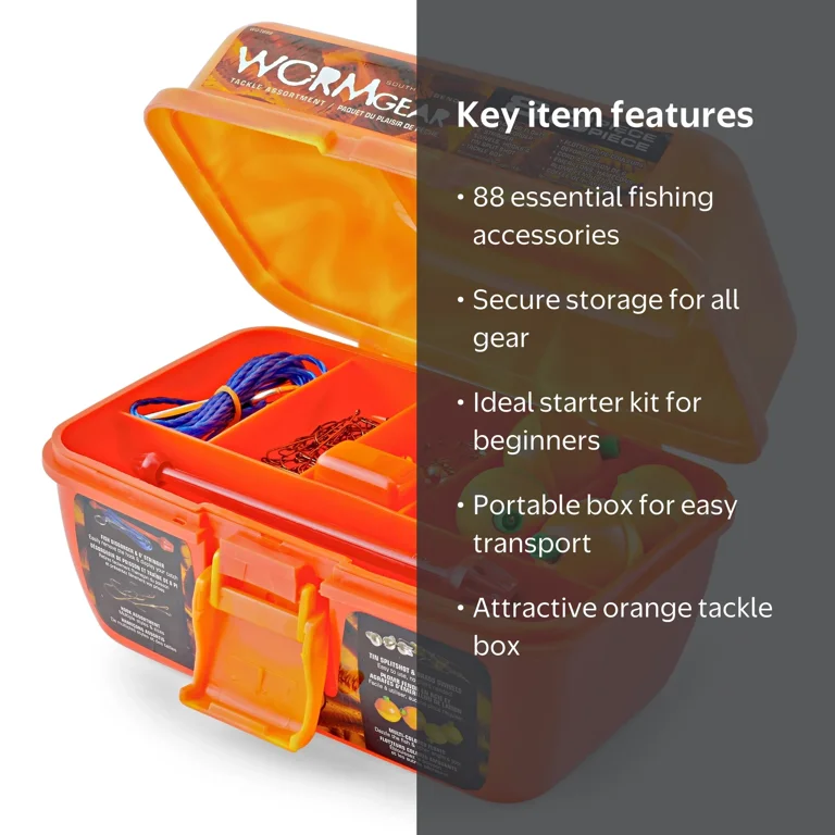beginner tackle box PLUSINNO Fishing Lures Get ready for your next fishing adventure with the Wormgear Blue Tackle Box How's this beginner tackle box?
