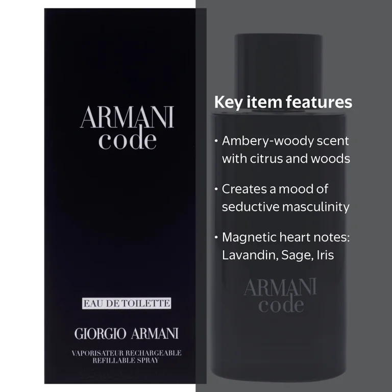 Giorgio Armani Armani Code EDT 4.2 oz Refillable Spray For Men